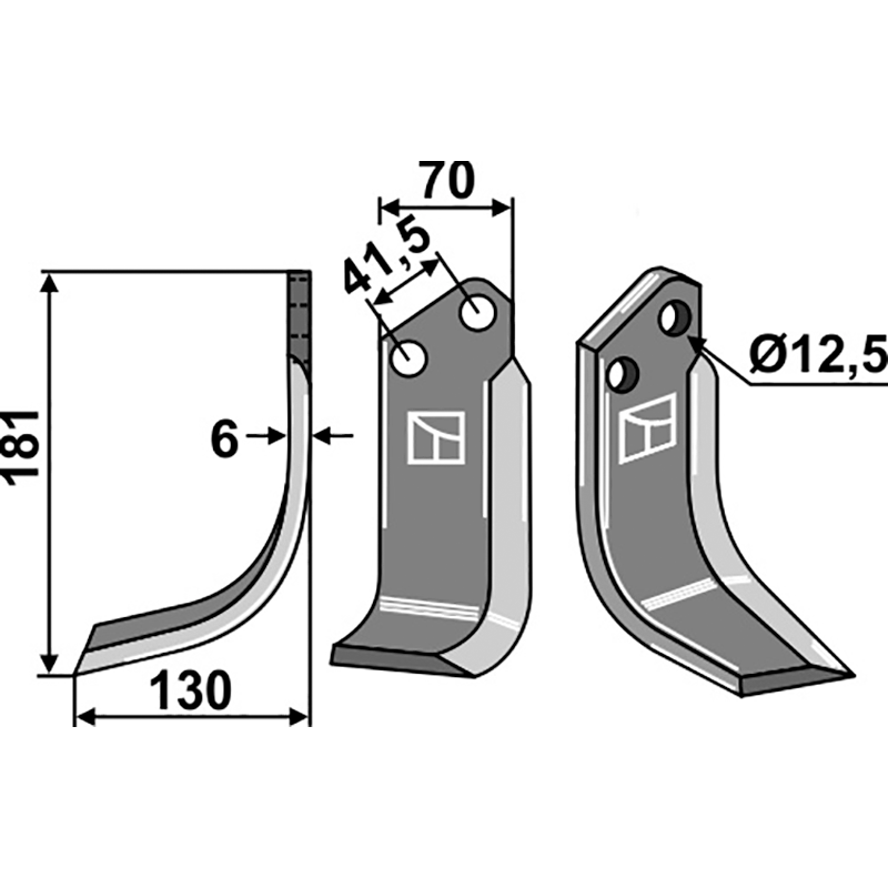 Kuhn K1620000 Fräsmesser, linke Ausführung IHOF KUH-97L