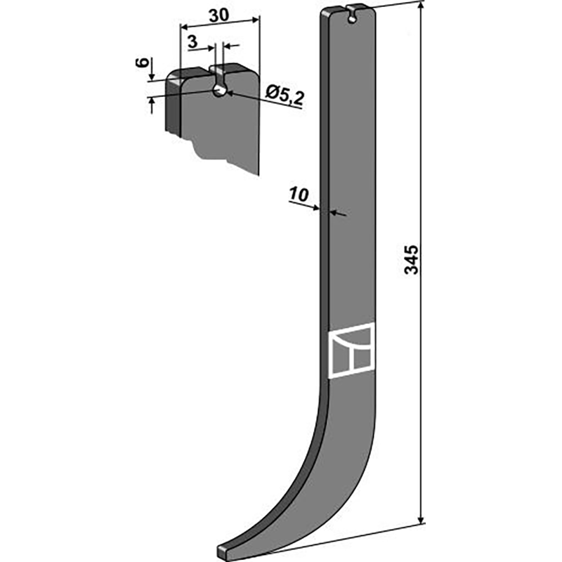 Landwirtschaft Bodenbearbeitung Grubber Schare & Leitbleche Universal-Stiel Landwirtschaft Bodenbearbeitung Grubber Schare & Leitbleche Universal-Stiel