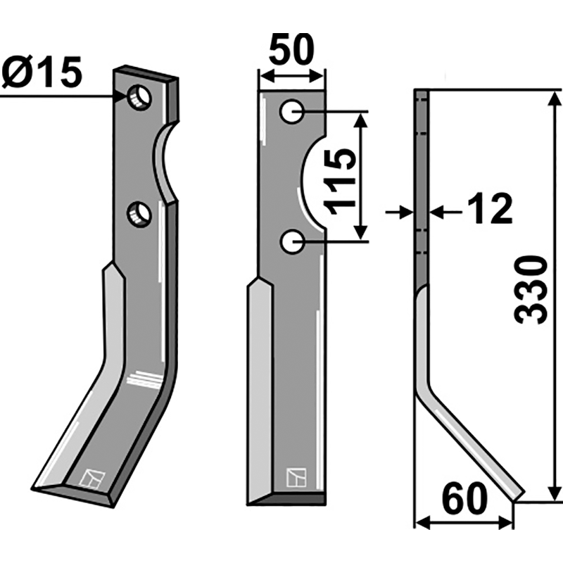 Forigo-Roteritalia D450010020 Fräsmesser, rechte Ausführung IHOF FRG-19R
