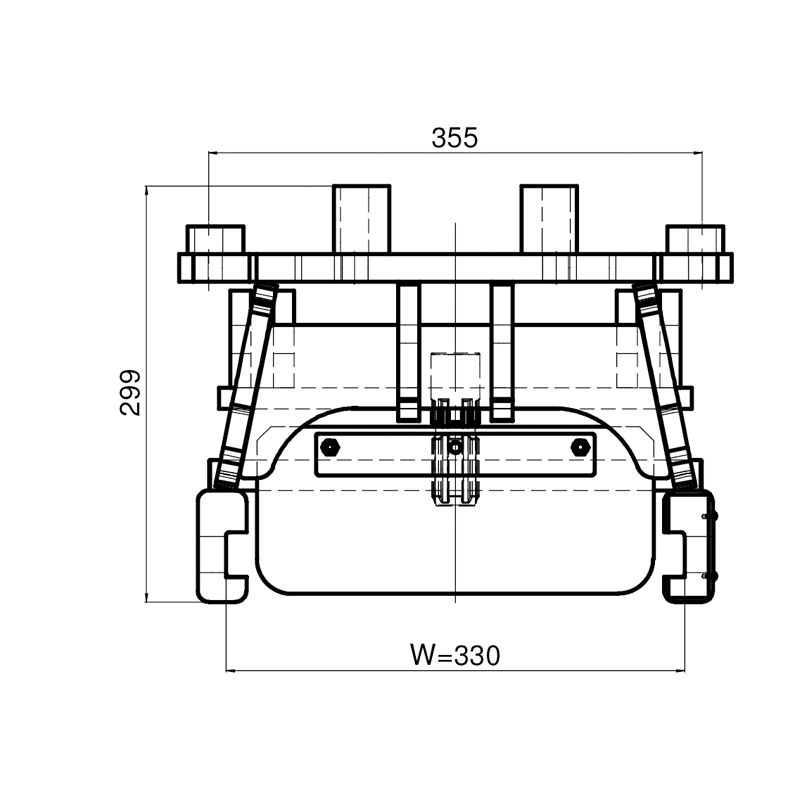 Anhängebock Lagerbock Scharmüller MB-Trac 1100, 1300, 1400, 1500, 1600, 1800 Anhängebock Lagerbock Scharmüller MB-Trac BR442 / B443