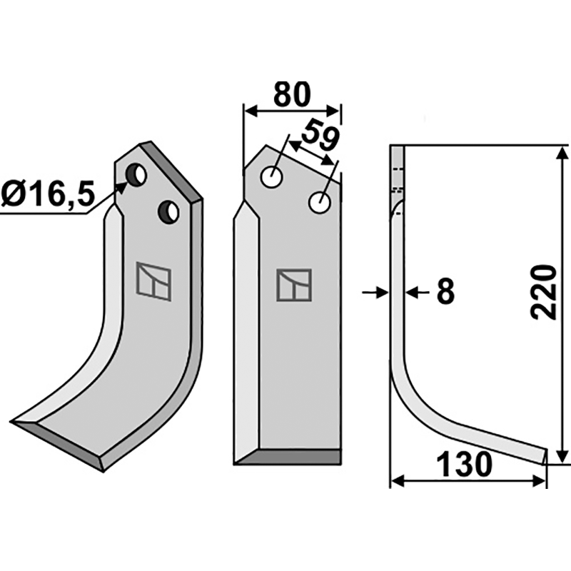 Rabe 8415.14.01 Fräsmesser, rechte Ausführung IHOF RAB-03R