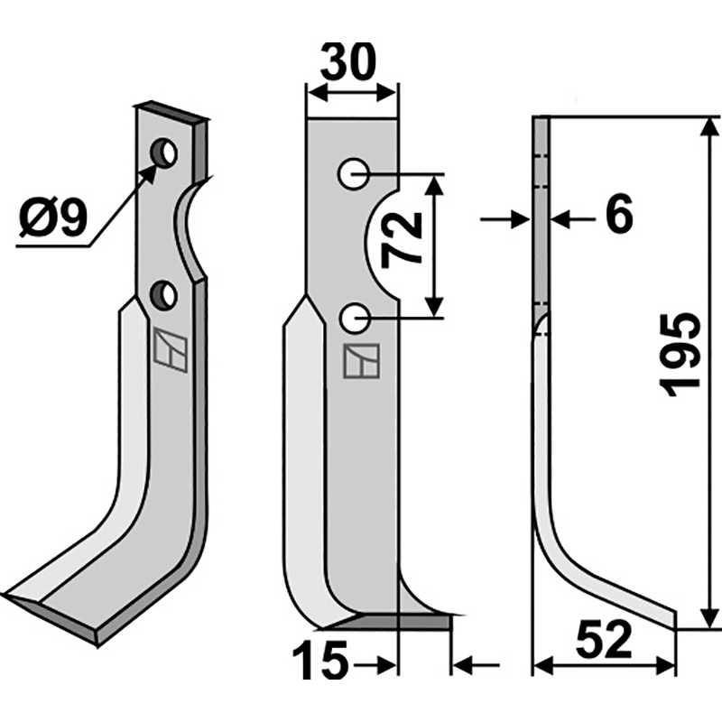Casorzo CU 125 Fräsmesser, rechte Ausführung IHOF CAS-11R