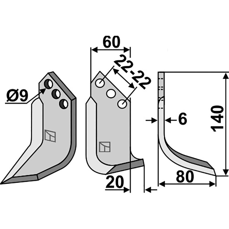 HOL-03R Fräsmesser, rechte Ausführung Holder 13832440110 Fräsmesser, rechte Ausführung IHOF HOL-03R