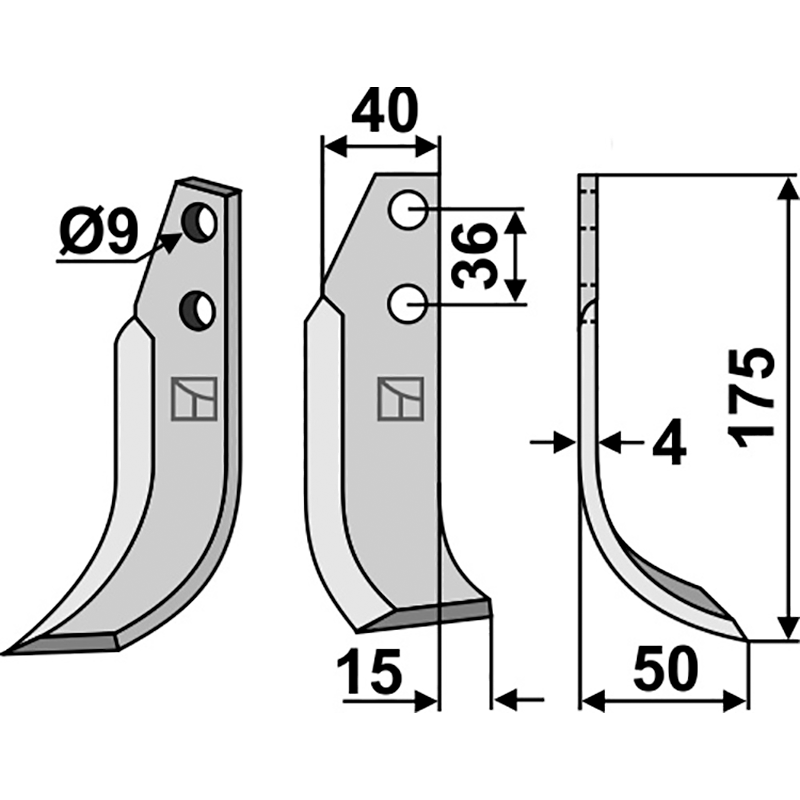 Tielbürger KB-001-005 Fräsmesser, rechte Ausführung IHOF IND-125R