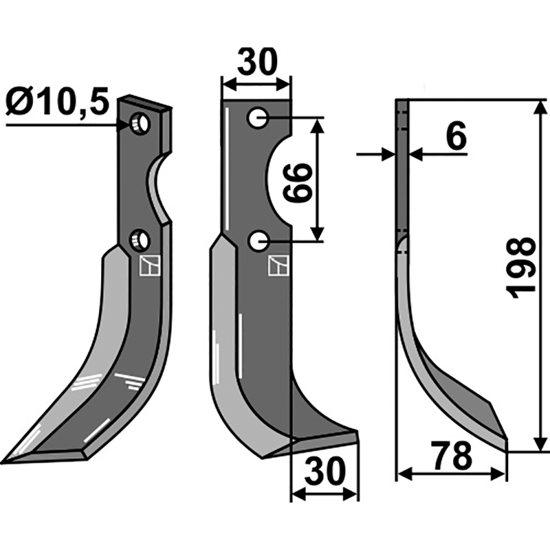 FER-12R Fräsmesser, rechte Ausführung Ferrari Fräsmesser, rechte Ausführung IHOF FER-12R