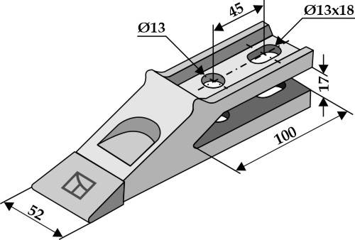 Standard Zahn für Frontladerschaufeln