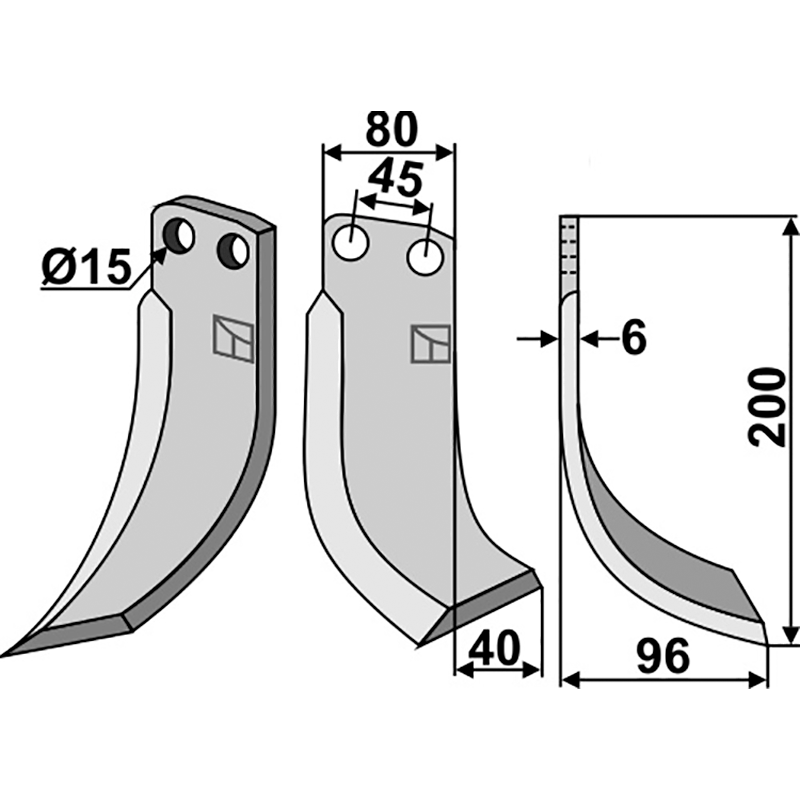 EBE-01R Fräsmesser, rechte Ausführung Eberhardt 1560 Fräsmesser, rechte Ausführung IHOF EBE-01R