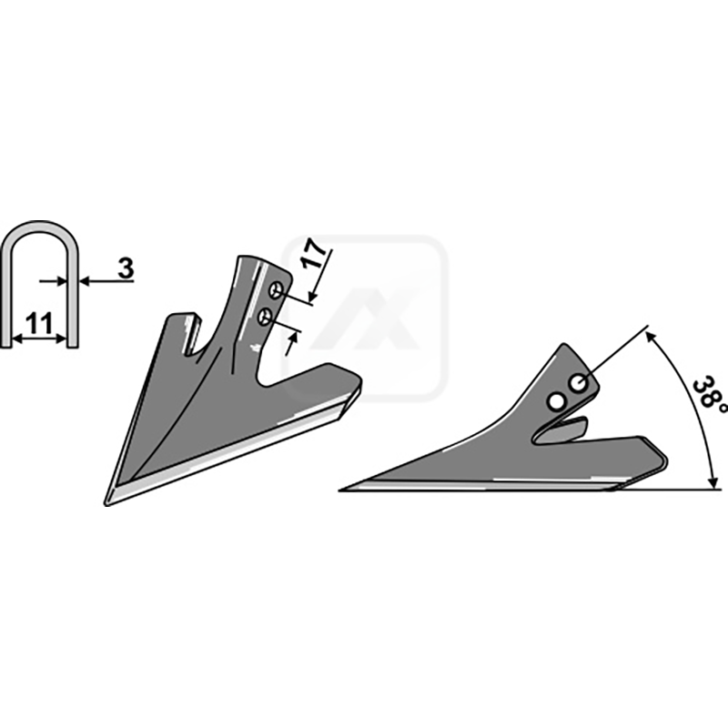 Landwirtschaft Bodenbearbeitung Grubber Schare & Leitbleche Hackschar Rau|Heywang Landwirtschaft Bodenbearbeitung Grubber Schare & Leitbleche Hackschar Rau|Heywang