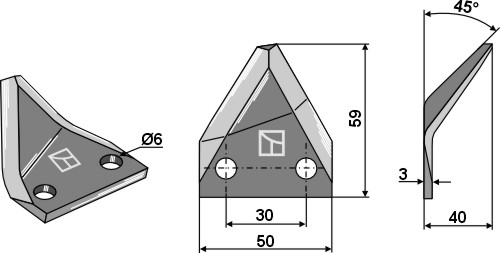 Futtermischwagenmesser, rechts