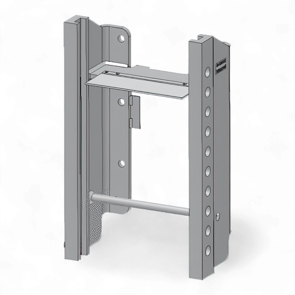 Rockinger Anhängebock RO880A2904C für John Deere 5M 5070/5080/5100; Leiter für höhenverstellbare Kupplungen; Spurweite 330 mm, D-Wert 48,5 kN, Stützlast 2,0 t; mit ABG (M) und EG (e1).