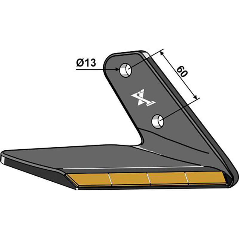 Landwirtschaft Bodenbearbeitung Grubber Schare & Leitbleche Ersatzflügel Hartmetall - rechts Landwirtschaft Bodenbearbeitung Grubber Schare & Leitbleche Ersatzflügel Hartmetall - rechts