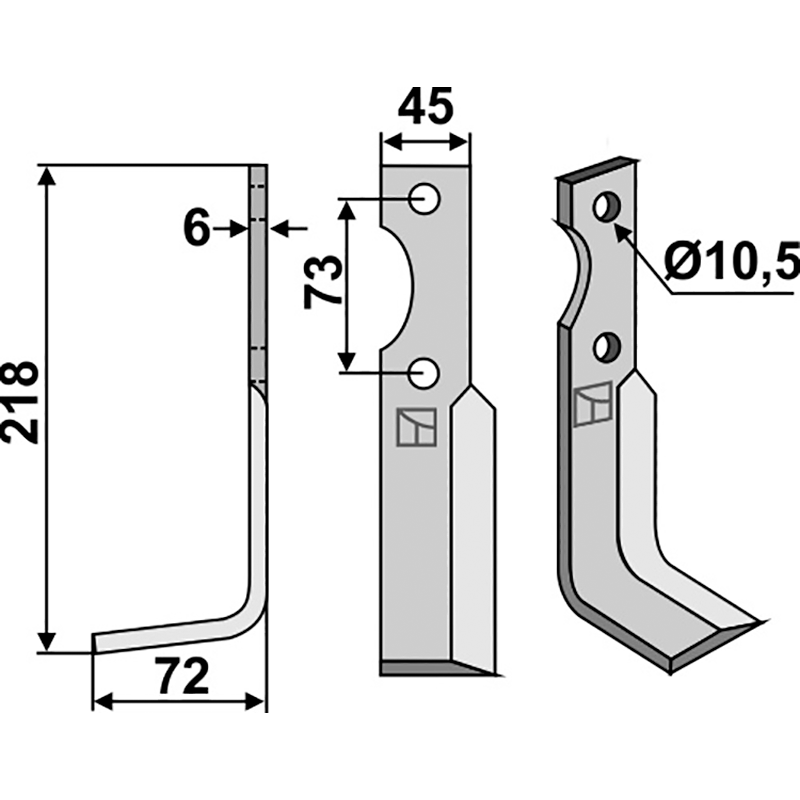 EGR-02L Fräsmesser, linke Ausführung Eurogreen Fräsmesser, linke Ausführung IHOF EGR-02L