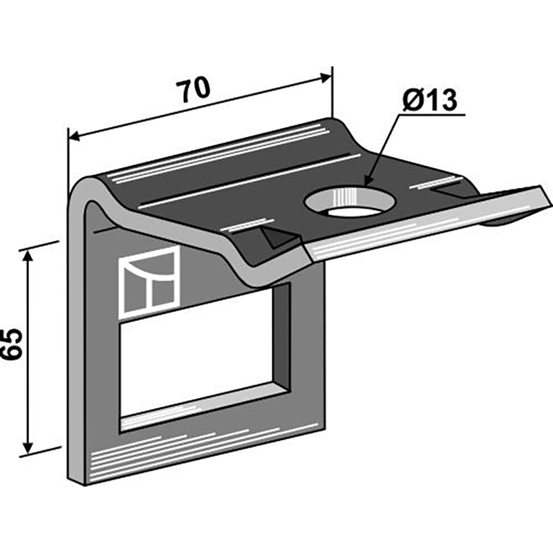 Landwirtschaft Bodenbearbeitung Grubber Schare & Leitbleche Halter für Zinken 45 x 12