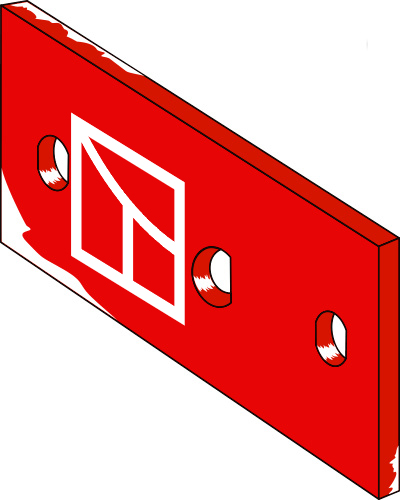 33.0119 Pflugteil Mittelplatte - links (KK063609) passend für Kverneland