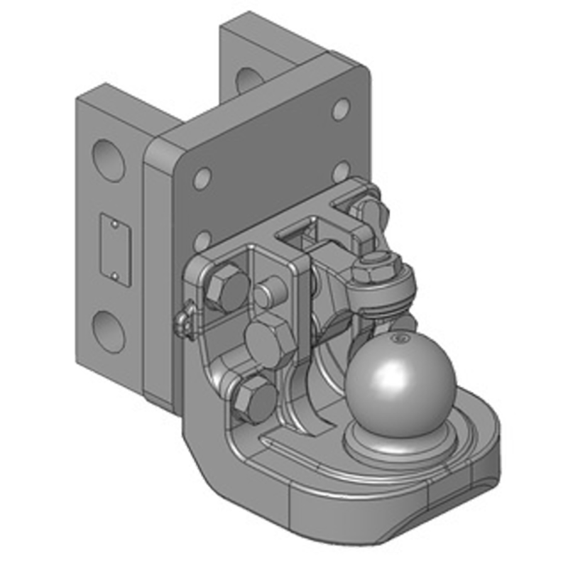 Anhängetechnik Scharmüller K80® Kugelwinkel mit Konsole #04.6350.01-A02