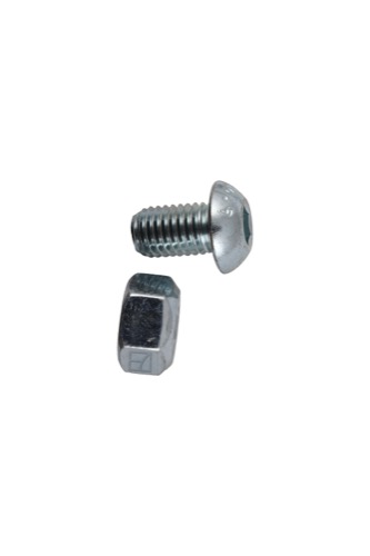 Flachrundschraube mit Innensechskant M12x1,75x20 - verzinkt - mit Mutter – 70-1006 Flachrundschraube mit Innensechskant M12x1,75x20 - verzinkt - mit Mutter, Artikelnummer 70-1006