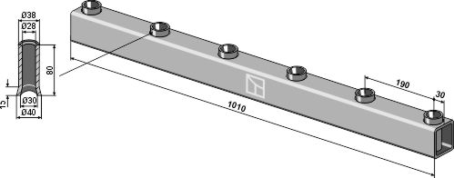 Zinkenträgerrohr 1010mm