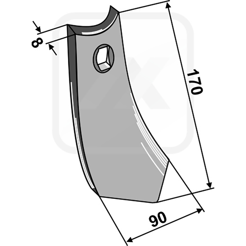 Landwirtschaft Bodenbearbeitung Grubber Schare & Leitbleche Schar 90mm Marsk-Stig Grubber Schare & Leitbleche Schar 90mm Marsk-Stig