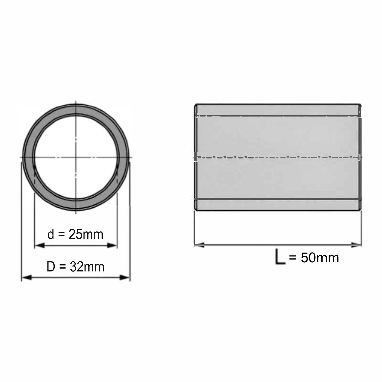 Reduzierhülse Oberlenker 2 auf 3