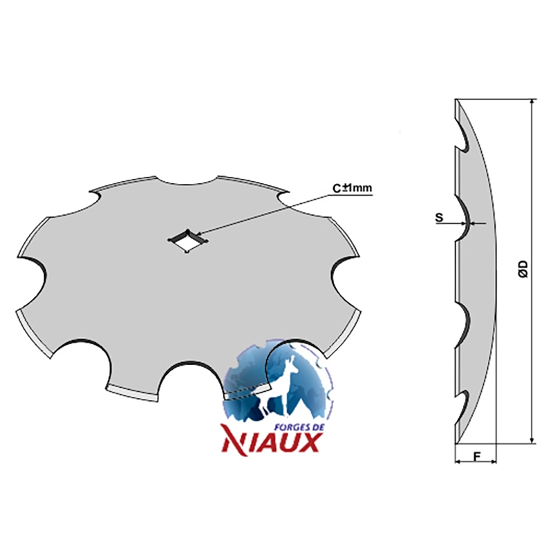 Landwirtschaft Bodenbearbeitung Scheibeneggen Scheibe gezackt Niaux Landwirtschaft Bodenbearbeitung Scheibeneggen Scheibe gezackt Niaux