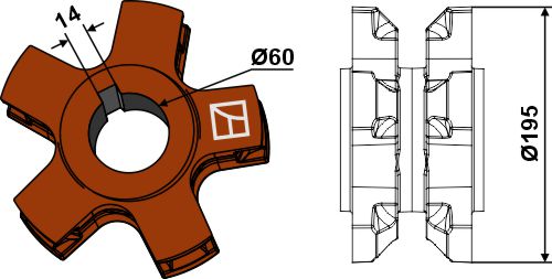 Nusskettenrad Ø195 |69-6-854 Industriehof Scherenbostel | Nusskettenrad Ø195 (69-6-854)