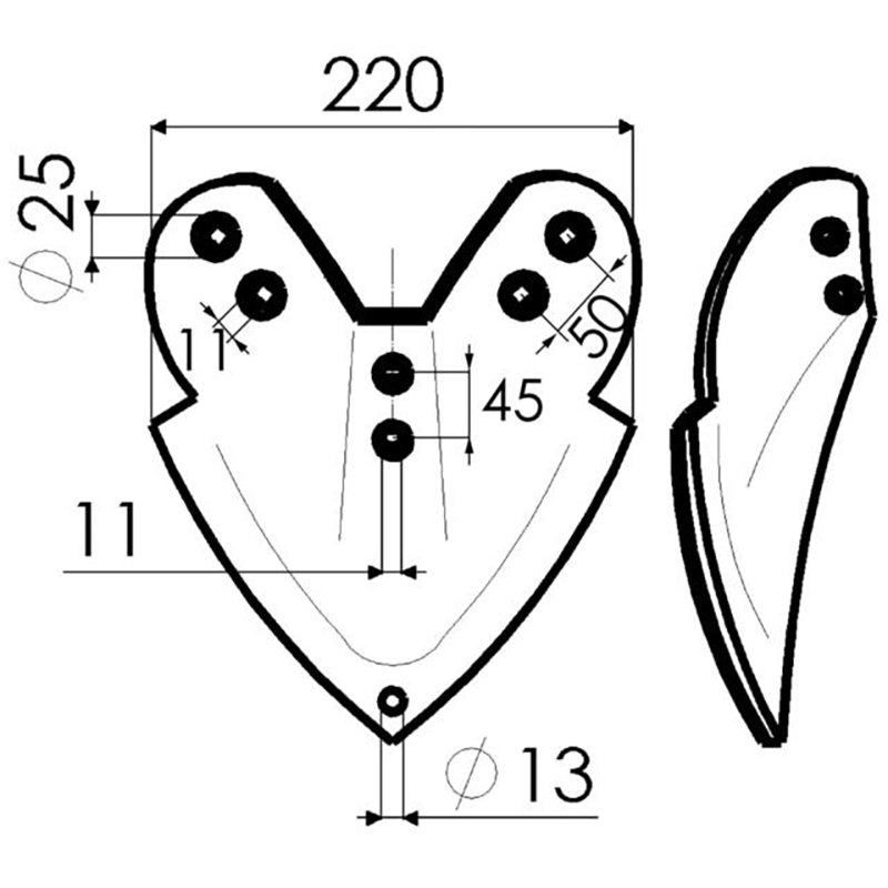 Hacktechnik Gänsefussspitze 6 Mm