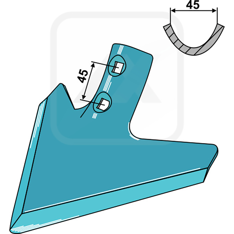 Landwirtschaft Bodenbearbeitung Grubber Schare & Leitbleche Schar K30 - 8 mm Double_Record|Kongskilde|HE-VA Landwirtschaft Bodenbearbeitung Grubber Schare & Leitbleche Schar K30 - 8 mm Double_Record|Kongskilde|HE-VA