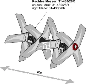 Rollspateneggen-Nachläufer rechts - 600 | 311-430r26-4-2 Rollspateneggen-Nachläufer rechts - 600 (311-430r26-4-2)
