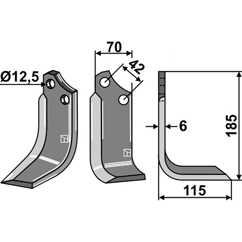 SIM-23R Fräsmesser, rechte Ausführung Sicma (Miglianico) 4811403 Fräsmesser, rechte Ausführung IHOF SIM-23R