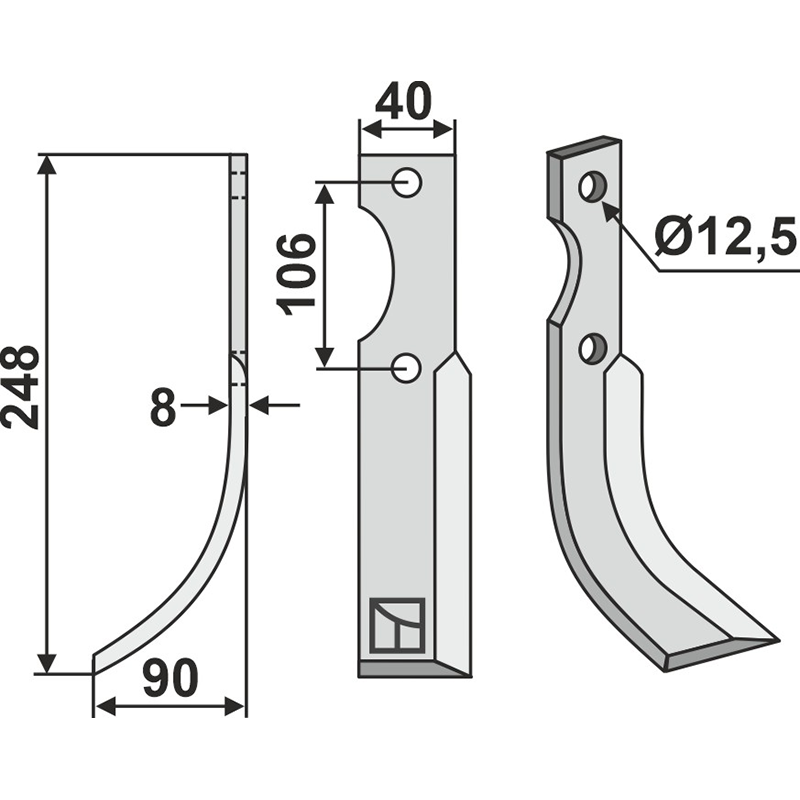 Maletti 1400 078 Fräsmesser, linke Ausführung IHOF MAL-10L