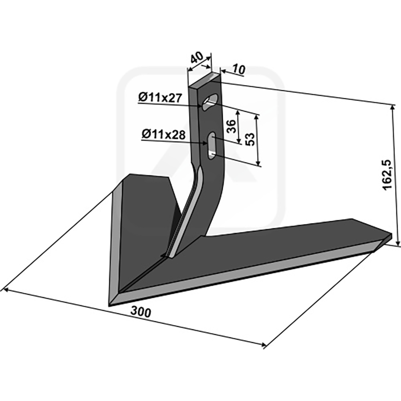 Landwirtschaft Bodenbearbeitung Grubber Schare & Leitbleche Flügelschar 300mm Monosem|Carré Landwirtschaft Bodenbearbeitung Grubber Schare & Leitbleche Flügelschar 300mm Monosem|Carré