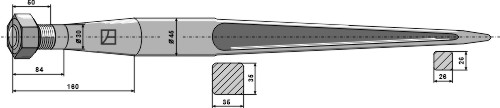 Schwerlastzinken 1400mm
