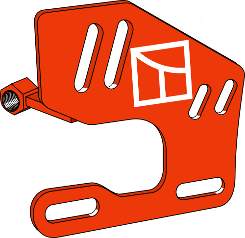 43.0079 Pflugteil Halter für Einlegeblech - rechts (026224) passend für Niemeyer