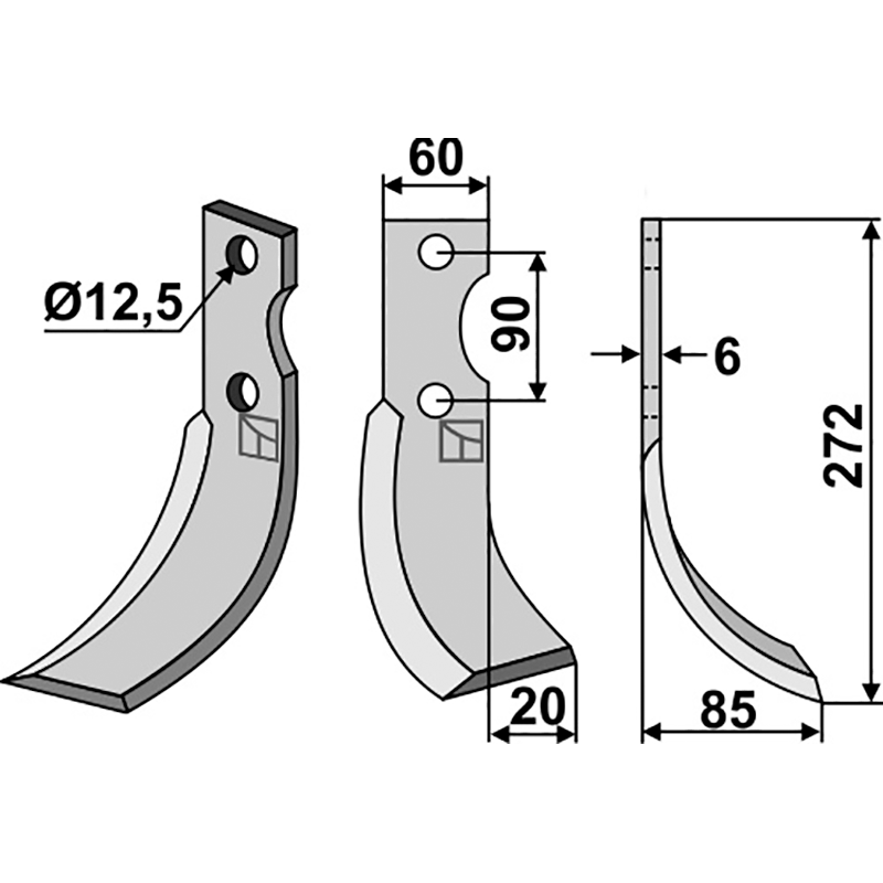 ADR-01R Fräsmesser, rechte Ausführung Adriatica|Ferrari Fräsmesser, rechte Ausführung IHOF ADR-01R