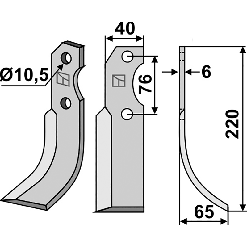 BAR-17R Fräsmesser, rechte Ausführung Barbieri Fräsmesser, rechte Ausführung IHOF BAR-17R