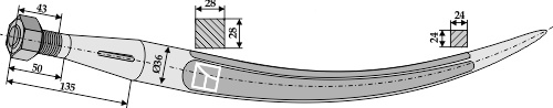 Greiferzinken 810mm