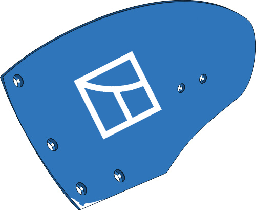44.0039 Pflugteil Streichblech-Hinterteil UNK340L - links passend für Frost
