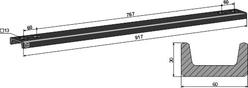 Kratzbodenleiste |69-7-760 Kratzbodenleiste (69-7-760)