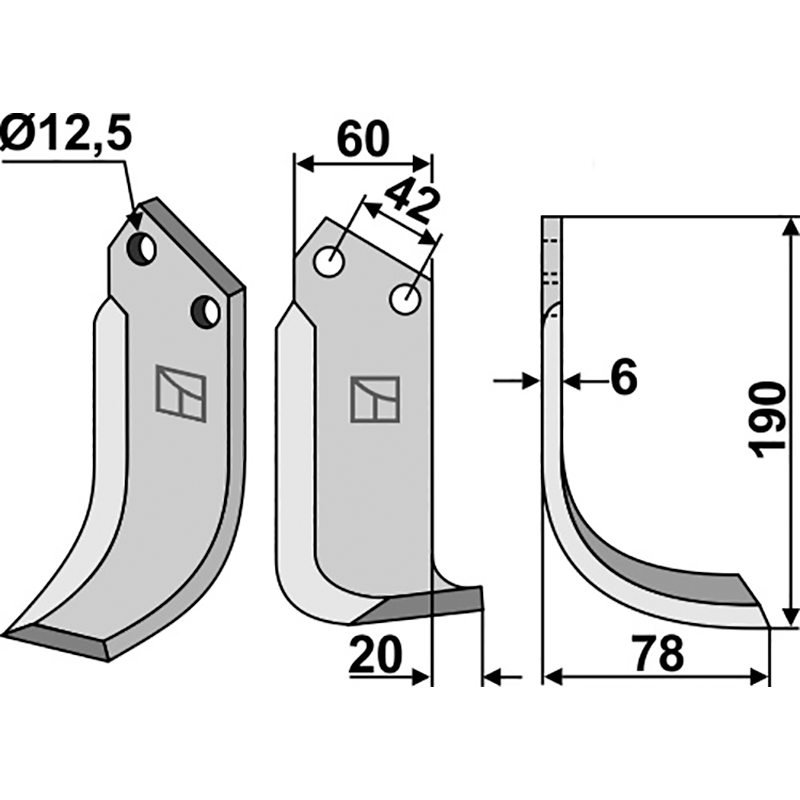NIB-04R Fräsmesser, rechte Ausführung Nibbi Bruno Fräsmesser, rechte Ausführung IHOF NIB-04R