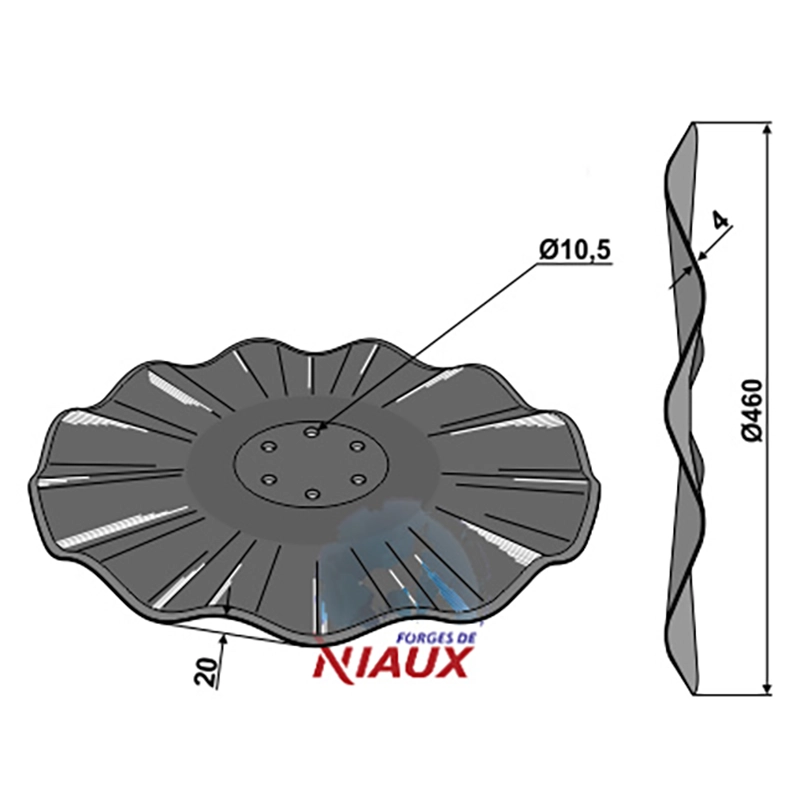 Landwirtschaft Bodenbearbeitung Scheibeneggen Scheibe gewellt Kuhn Landwirtschaft Bodenbearbeitung Scheibeneggen Scheibe gewellt Kuhn