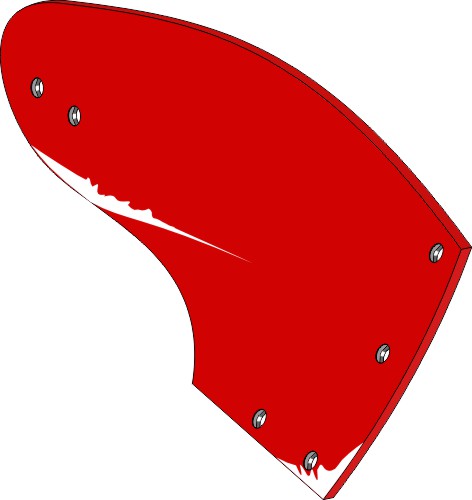 38.0017 Pflugteil Streichblech-Hinterteil - rechts (PK4.001.02) passend für Vogel und Noot