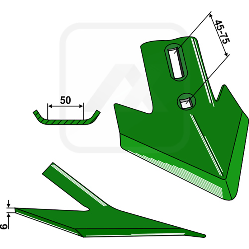 Landwirtschaft Bodenbearbeitung Grubber Schare & Leitbleche Gänsefussschar 180mm Landwirtschaft Bodenbearbeitung Grubber Schare & Leitbleche Gänsefussschar 180mm