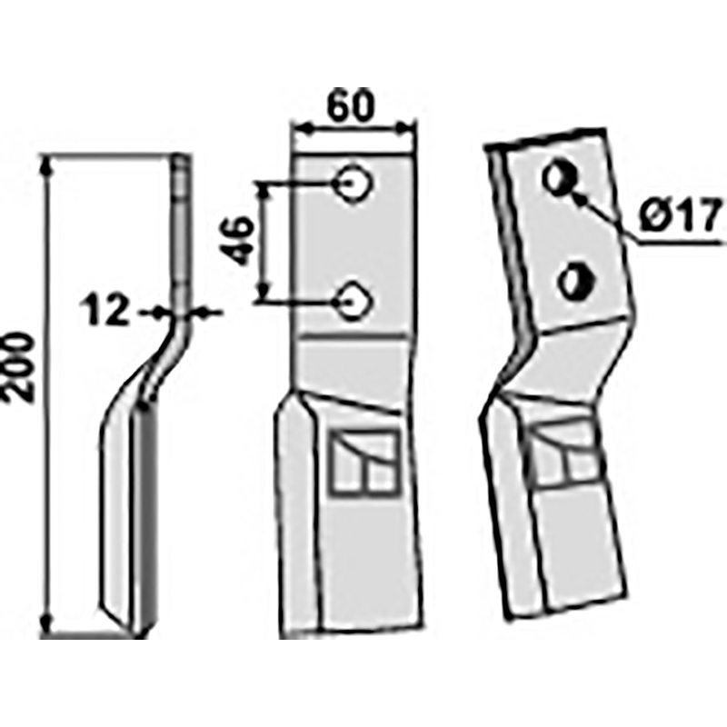 PRG-05L Rotorzinken, linke Ausführung Perugini Rotorzinken, linke Ausführung IHOF PRG-05L