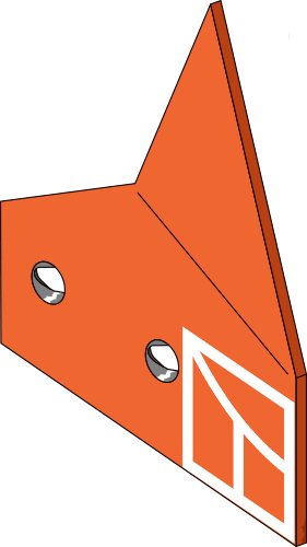 39.0040 Pflugteil Anlagensech - links (031193G) 39.0040 Pflugteil Anlagensech - links (031193G) passend für Naud