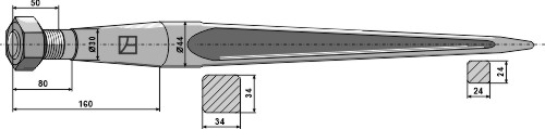 Schwerlastzinken 810mm