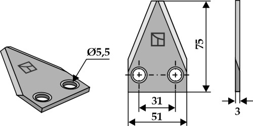 Futtermischwagenmesser
