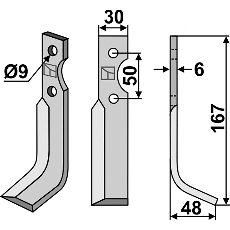 MEA-01R Fräsmesser, rechte Ausführung M.E.A.A.T.|Mearelli Fräsmesser, rechte Ausführung IHOF MEA-01R