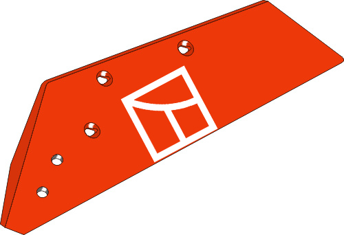 43.0076 Pflugteil Wechselspitzenschar - links (200829) passend für Niemeyer