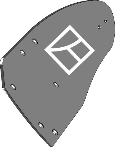 32.0066 Pflugteil Streichblech-Hinterteil B30B L - links (3441031) passend für Lemken