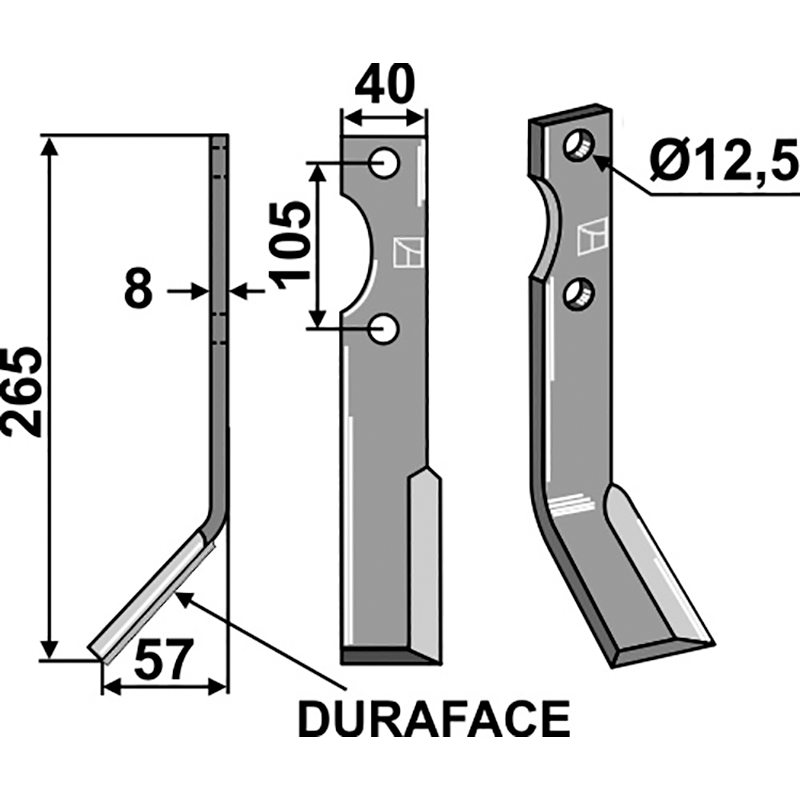 FRG-13L-DURA Fräsmesser DURAFACE, linke Ausführung Forigo-Roteritalia Fräsmesser DURAFACE, linke Ausführung IHOF FRG-13L-DURA
